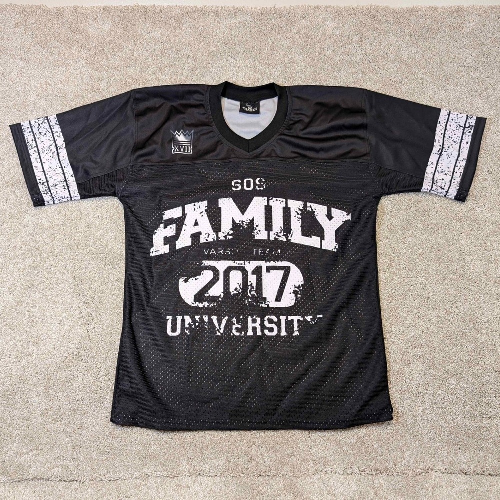 SOS Family Varsity Team 2017 University Football Jersey Black Men's Size S